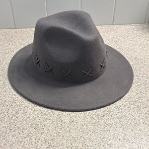 Target Charcoal Fedora with X Stitch